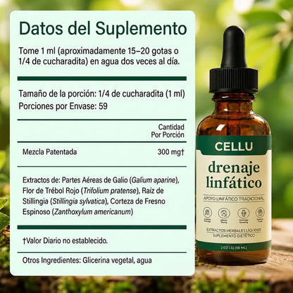 CelluDrops™ | Drena Naturalmente la Hinchazón del Rostro, Abdomen y Piernas